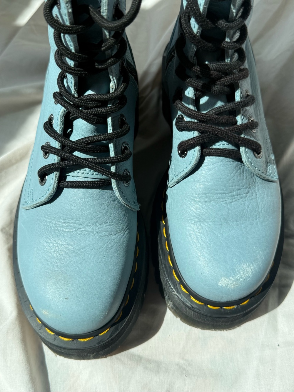 Dr. Martens Platform Jadon Baby Blue Boots Size US 7 - Picture 3 of 7